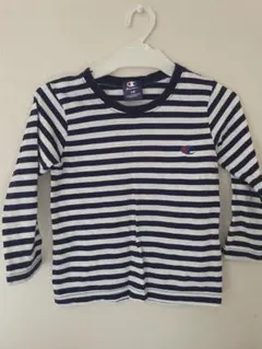 【Champion】キッズ 長袖カットソー 110 ボーダー