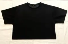 【極美品】AQUAHISTORY 短丈 プルオーバー 黒 L ストレッチ