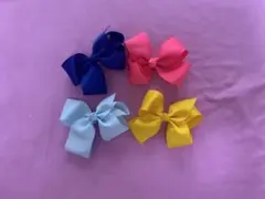 カラフルリボンヘアピンセット