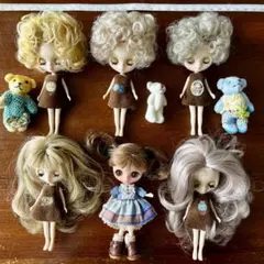 プチ ドール ブロンズ 6体 +オマケ アイシードール？ カスタムドール 感謝離