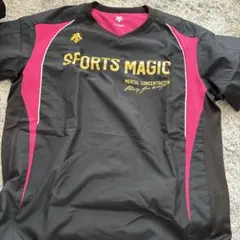 SPORTS MAGIC スポーツシャツ M 黒/ピンク