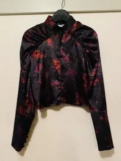 ZARA 花柄チャイナ風トップス