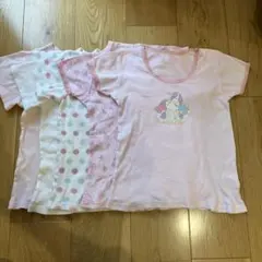 キッズ　肌着　半袖　女の子　130センチ　キキララ　ピンク　水玉　5枚セット