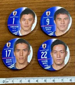 匿名配送【サッカー日本代表2009年】選手缶バッジ４個セット※バラ売り不可