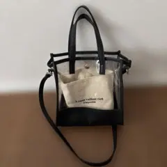 honeys クリアショルダーバッグ 2way ブラック