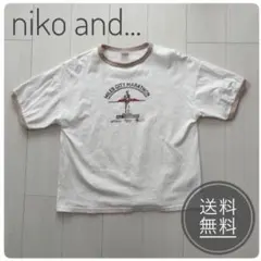 【美品】 niko and… ニコアンド スポーツモチーフリンガーT M