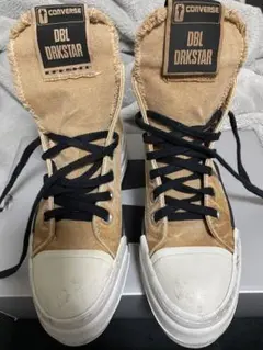 美品RICK OWENS CONVERSE DBL DRKSTAR ベージュ