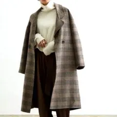 アダムエロペ　ADAM ET ROPE BIGラペルリバーコート
