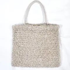 極美品✨アンテプリマ スクエア グリッター ワイヤーバッグ シャイニーホワイト