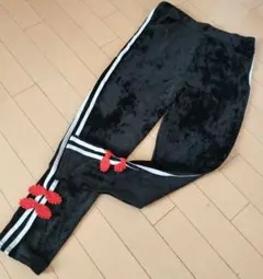 チャイナ飾り付きベロアパンツ　ジャージ