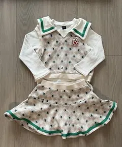 最終価格　モイモルン　セットアップ ダイヤジャガードベスト　スカート ブラウス