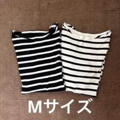 ボーダー長袖Tシャツ　2枚セット　Mサイズ