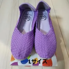 ゴムゴム56　パープル　スニーカー　Lサイズ