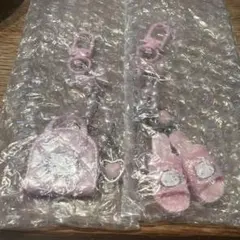 ハローキティ ミニチュアキルトシリーズ シークレットキーホルダー ピンク