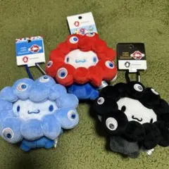 ミャクミャク✖️シナモロール 3個セット 推しカラー　ノーマル　黒　カラビナ