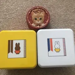 ミッフィー　メラニー　モロゾフネコ菓子缶