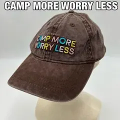 【CAMP MORE WORRY LESS】アウトドア　キャップ　カラフル刺繍
