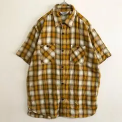 FIVE BROTHER　空環仕上げ　マチ　オンブレチェック　コットンシャツ　Lのサムネイル