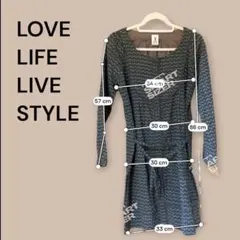 LOVE LIFE LIVE STYLE 長袖ワンピース 森ガール グランジ