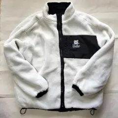 UCLA リバーシブル フリースジャケット ロゴ 刺繍 大学　身幅XL相当