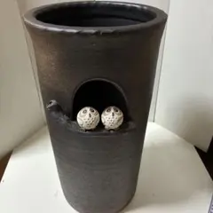 送料無料　信楽焼　傘立て　ふくろう　ニコニコふくろう傘立て　陶器　オシャレ　レア