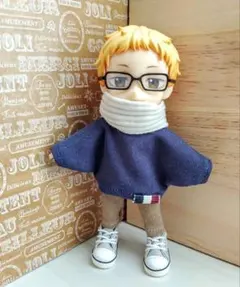 ●桃缶●no.187 オビツ11サイズ 紺ドルマンスリーブ3点セット