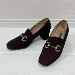 BOUTIQUE OSAKI ホースビットローファーパンプス 22cm ボルドー