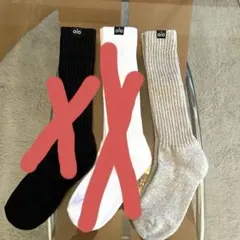 未使用！alo Unisex Scrunch Sock 靴下 ヨガソックス Mのサムネイル