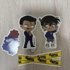 不二家ミルキークッキー オリジナルダイカットステッカー コナン 毛利小五郎