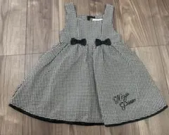 mezzo piano メゾピアノ 千鳥格子 ワンピース 110 ブラック 美品