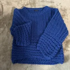 Zanipolo 青 長袖 ニットセーター