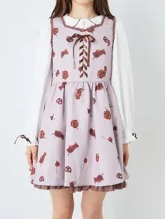 Ank Rouge アンクルージュ チョコレート ジャンパースカート ワンピース