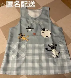 ⭐︎お値下げ　ひつじのショーン　エプロン3L〜4L大きいサイズ 水色　保育士