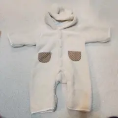 フリースロンパース カバーオール 耳付き