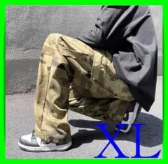 迷彩 カーゴパンツ メンズ ミリタリー ワイド カモフラ 軍パン ユニセックス