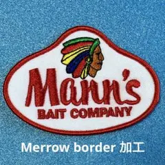 B016 米国老舗釣りメーカー　Mann’s ルアー刺繍ワッペン　アイロン