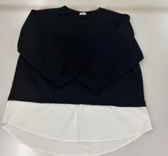黒の長袖トップス 4L