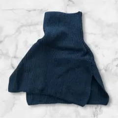 ネックウォーマー ブラック ニットマフラー ポンチョ つけ襟 温活 韓国