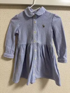 Ralph Lauren ラルフローレン　青白ストライプ ワンピース　80