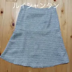 ワールド　ルイシャンタン　グレー系 ヒップ切替　裾広がりスカート サイズ38のサムネイル