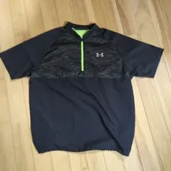 Under Armour ハーフジップアンダーシャツ LG ブラック/グリーン