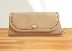 ツモリチサトキャリー ベージュ フラップ長財布バイカラーエポネコのサムネイル
