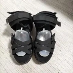 RODEOCROWNS ブラックサンダル ストラップ付き サイズM