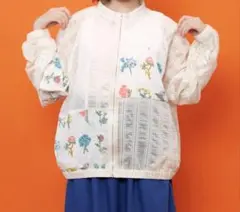 Scolar 162739：花柄×シフォン×レース 異素材シアーブルゾンのサムネイル