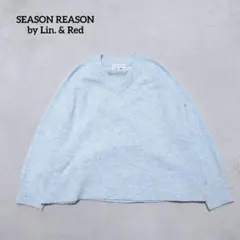 C5-4285　ニット　Ｖネック　シンプル　L【SEASON REASON 】