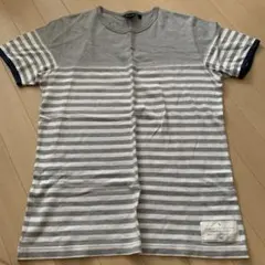 FOURTHIRTY ボーダー Tシャツ グレー サイズMのサムネイル