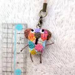 カラフルいぬ型ストラップ