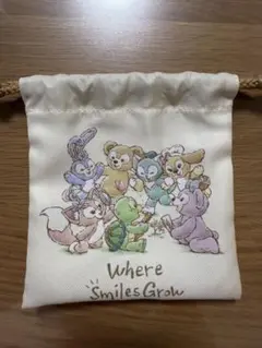 ダッフィー＆フレンズ 巾着 Where Smiles Grow