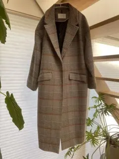 SIMPLICITE_チェック柄ロングコート