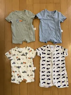 【3-6ヶ月用】ロンパース4点セット 男の子向け